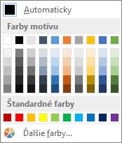 Farba orámovania tabuľky