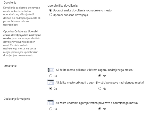 Spodnja polovica pogovornega okna »Ustvarjanje mesta«