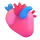 Čustveni simbol anatomskega srca v aplikaciji Teams