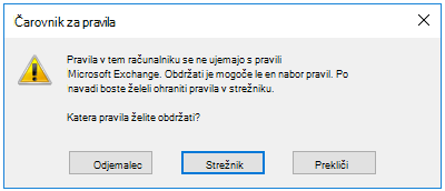 Rules Wizard Dialog Prompt