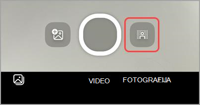 Izberite učinke v ozadju, preden pritisnete gumb za zajem, da videoposnetkom dodate učinke v ozadju.