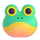 Čustveni simbol glave žabe v skupinah