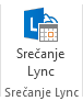Posnetek zaslona ikone novega Srečanja Lync na traku