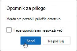 new Outlook Attachment reminder window