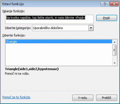 insert function dialog box