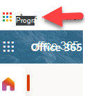 Red arrow pointing to Apps icon