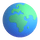 Čustveni simbol skupine Zemlja s prikazom Evrope in Afrike