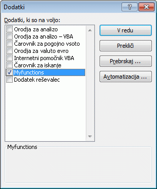 add-ins dialog box