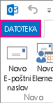 Outlookov zavihek »Datoteka«