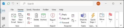 Report button in Outlook not removed