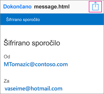 Pregledovalnik za šifrirana sporočila v storitvi Office 365 s storitvijo Gmail 2