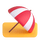 Čustveni simbol dežnika na plaži v aplikaciji Teams