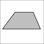 Prikazuje trapezoidno obliko.