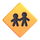 Čustveni simbol otrok v aplikaciji Teams, ki prečkajo cesto