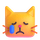Čustveni simbol žalostne mačke v aplikaciji Teams
