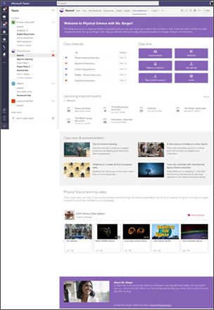 Example class dashboard site