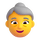 Čustveni simbol stare ženske v aplikaciji Teams