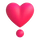 Čustveni simbol klicaja srca v aplikaciji Teams