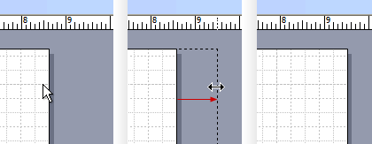 Manually expand the drawing page by dragging the edges.