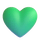 Čustveni simbol zelenega srca v skupinah
