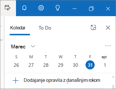 Moj dan v novem Outlooku za Windows