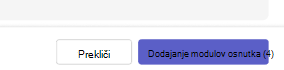 dodajanje modulov osnutka
