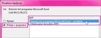 Izberite Microsoft Excel