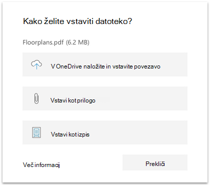 Možnost» Vstavi datoteko «v OneNotu za Windows 10