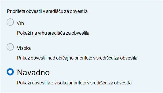 Nastavitve prioritetnih obvestil v Windows 11