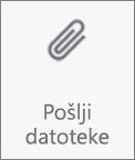 Gumb »Pošlji datoteke« v storitvi OneDrive za Android