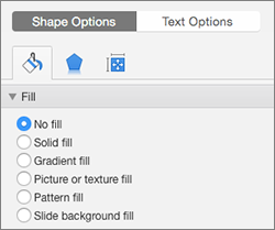 Select No Fill under Shape Options