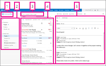 Pošta v programu Outlook Web App