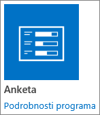 Ikona aplikacije »Anketa«, ki je vključena v SharePoint