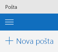 Gumb »Nova pošta« v programu Pošta Outlook