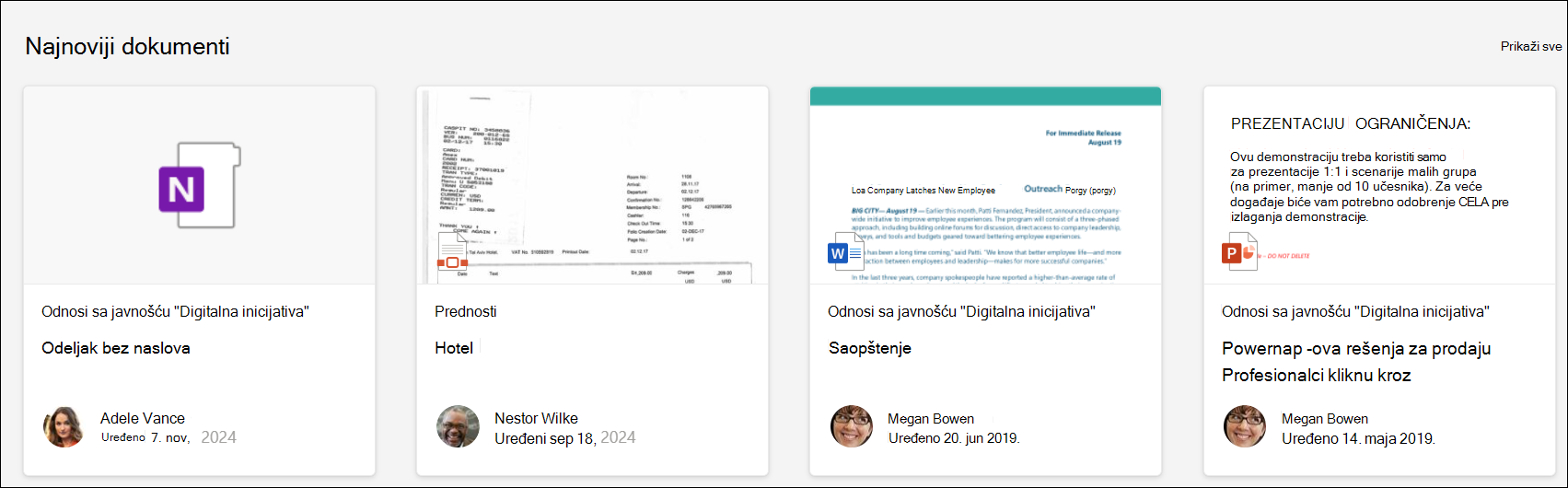 Veb segment istaknute lokacije čvorišta