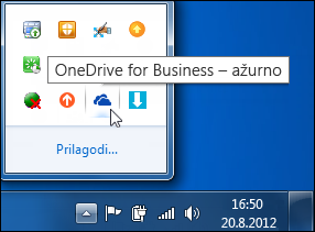 Status sinhronizacije programa OneDrive for Business