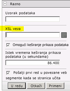 XSL Link property on Web Part menu