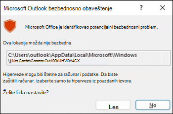 Outlook blokira .ics datoteka