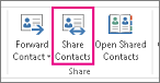 Shared contacts button