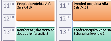 Prikaz kalendara sa postavkama za 12-časovni sat i 24-časovni sat