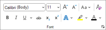 Word "Font"