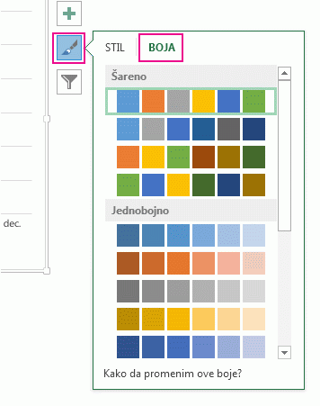 Color tab in Customize the Look of Your Chart pane