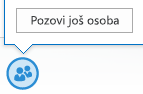 Snimak ekrana ikone pozivanja još osoba iz prozora za razmenu trenutnih poruka