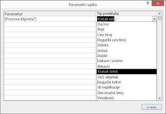 Pasting the question into Query Parameter dialog box