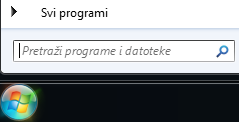 Snimak ekrana pretrage programa