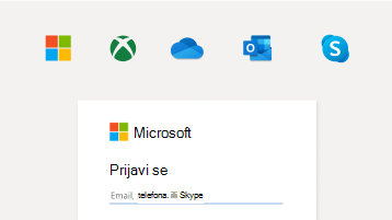 Slika prijave pomoću Microsoft naloga