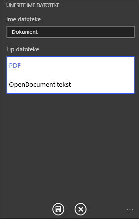 Čuvanje u PDF formatu