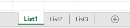Kartice Excel radnog lista prikazane na dnu okna programa Excel