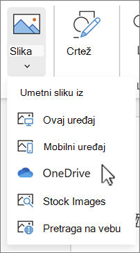 Slika za umetanje iz usluge OneDrive