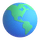 Emoji zemaljske kugle Severne i Južne Amerike u aplikaciji Teams